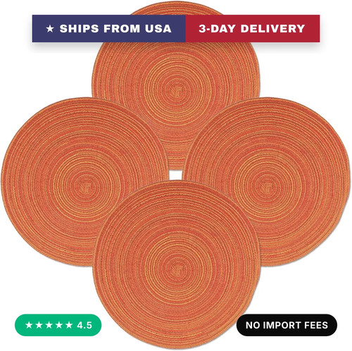 Round placemats set - round,