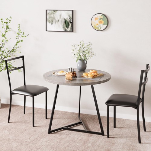 Round dining table set - table,