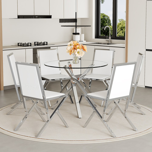 Modern inch round - round, glass