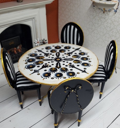 Round table dining set - table,